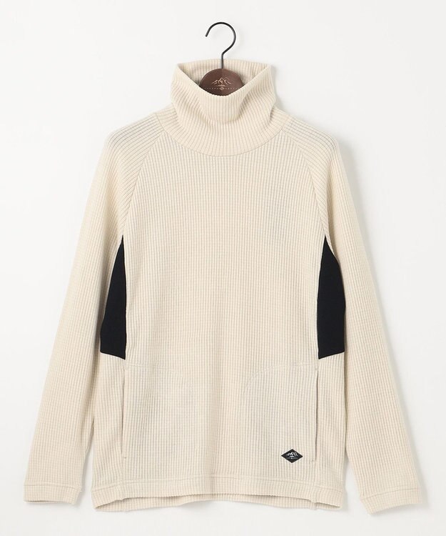 JOSEPH ABBOUD MOUNTAIN 【吸湿発熱/蓄熱保温/】 ソフトウォームワッフルタートル プルオーバー カットソー アイボリー系