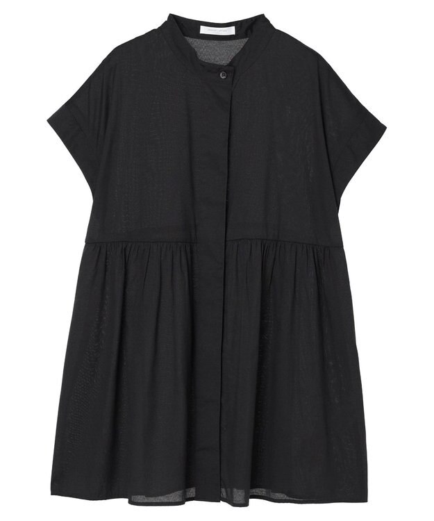 Green Parks 接触冷感　フレンチスリーブチュニック Black