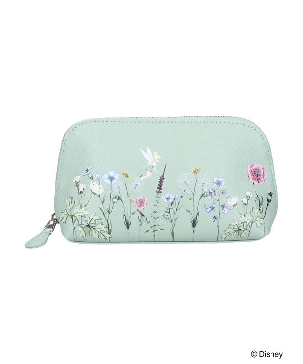 Green Parks ピーター・パン／フラワー合皮ポーチ Beige