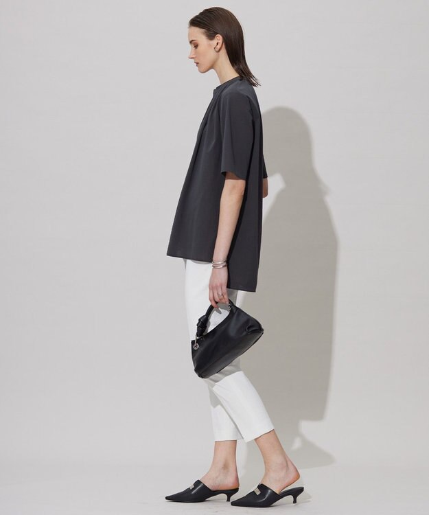 ICB L 【洗える】 サラドラトリコット カットソー チャコール系