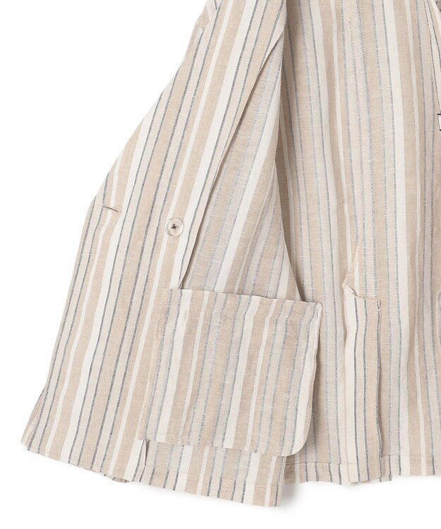 J.PRESS YORK STREET 【WOMEN】コットンリネン　ジャケット ベージュ系1