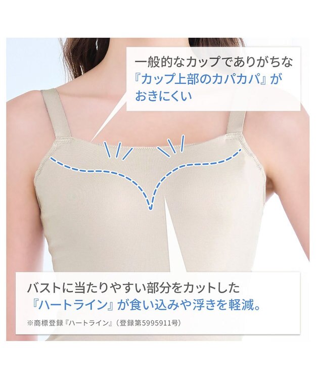 BRADELIS New York 【BRADELIS NewYork peace】　素肌サラサラひんやりブラキャミ26 UVカット95％以上 接触冷感 吸汗速乾 グレージュ