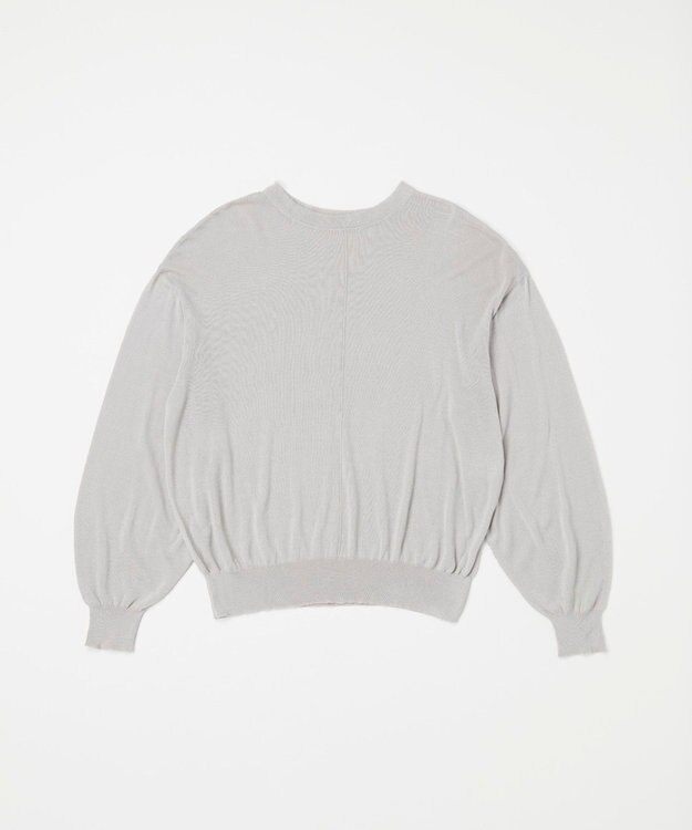 TOQUE 〈大草直子さんアドバイザー〉ウォッシャブルシルク×コットン ニットロングスリーブ グレー