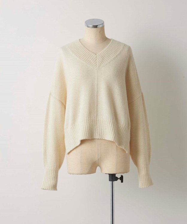 TOQUE 〈大草直子さんアドバイザー〉ベビーアルパカ 2WAY Vネックニット オフ