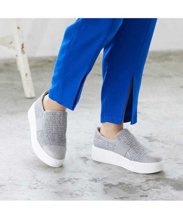 Riz raffinee <Riz raffinee>厚底スリッポンスニーカー グレーキジ