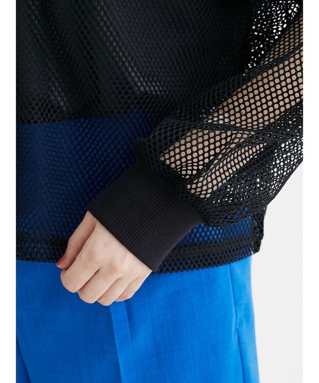 Green Parks ・ＥＬＥＮＣＡＲＥ　ＤＵＥ　２ｗａｙメッシュカーディガン Black