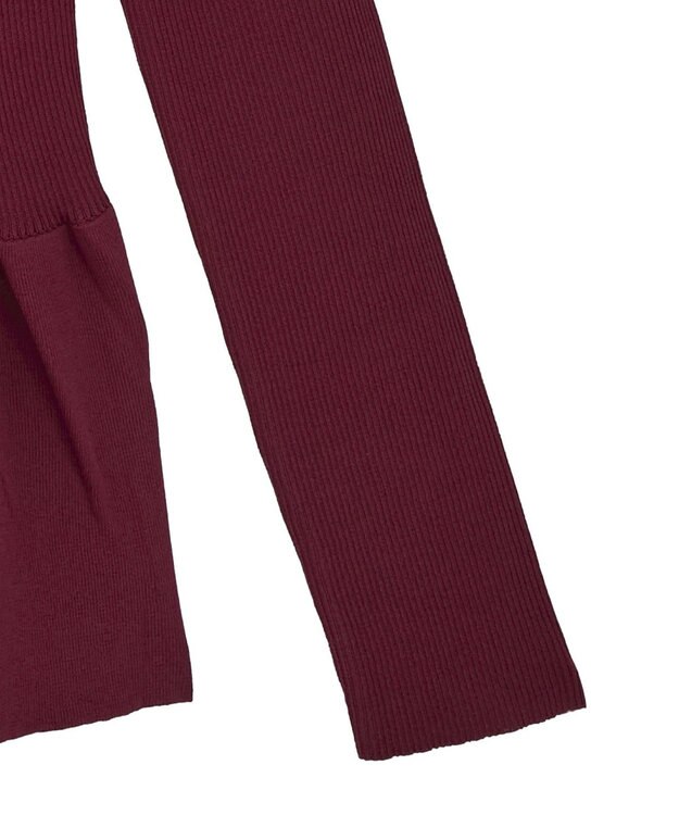 earth music&ecology 【接触冷感】ペプラムニットカーディガン Bordeaux