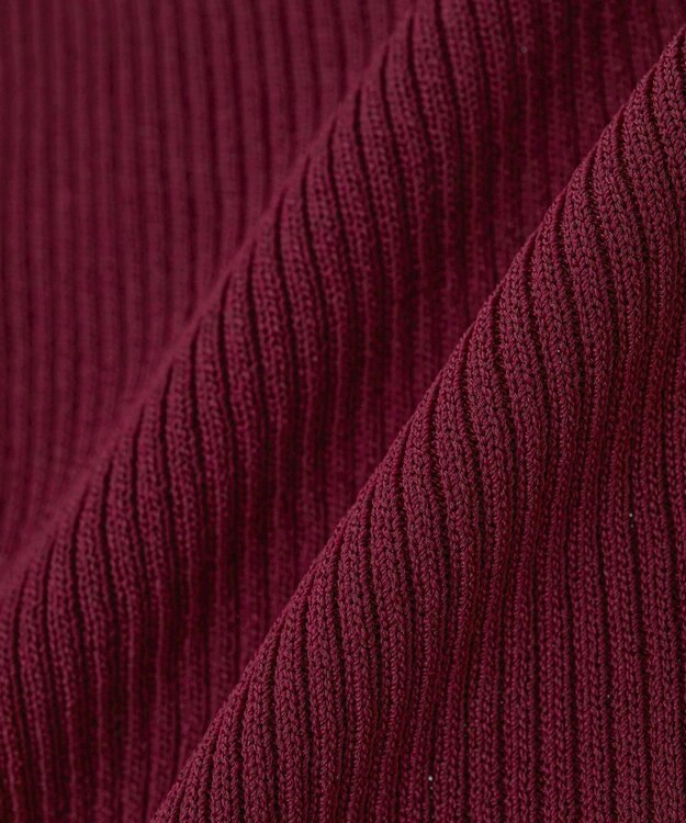 earth music&ecology 【接触冷感】ペプラムニットカーディガン Bordeaux