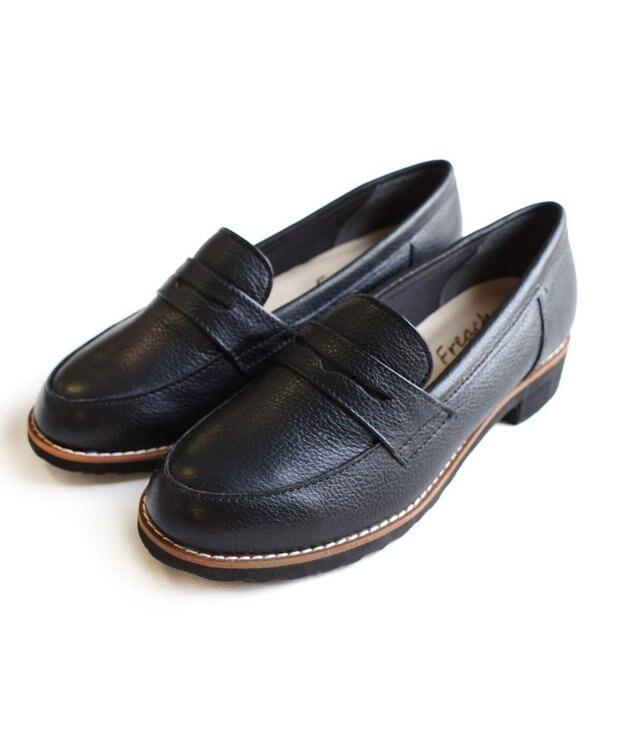 Pointer 本革軽量 定番ローファー ブラック