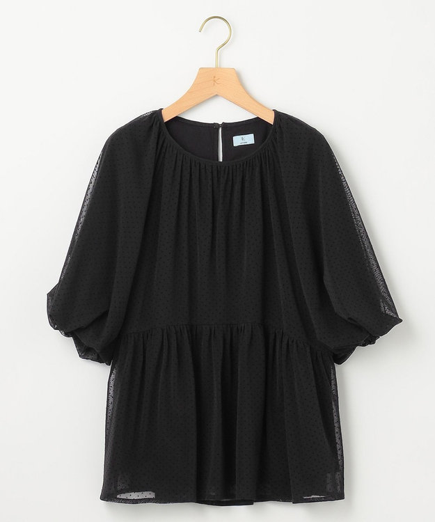 組曲 チュールティアード ブラウス ブラック系5