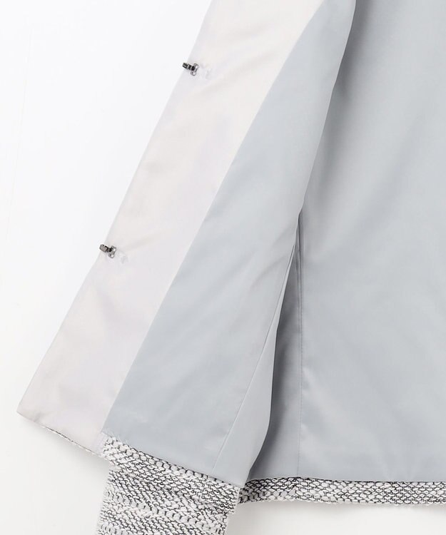 自由区 S カラミツイードノーカラー ジャケット ライトグレー系