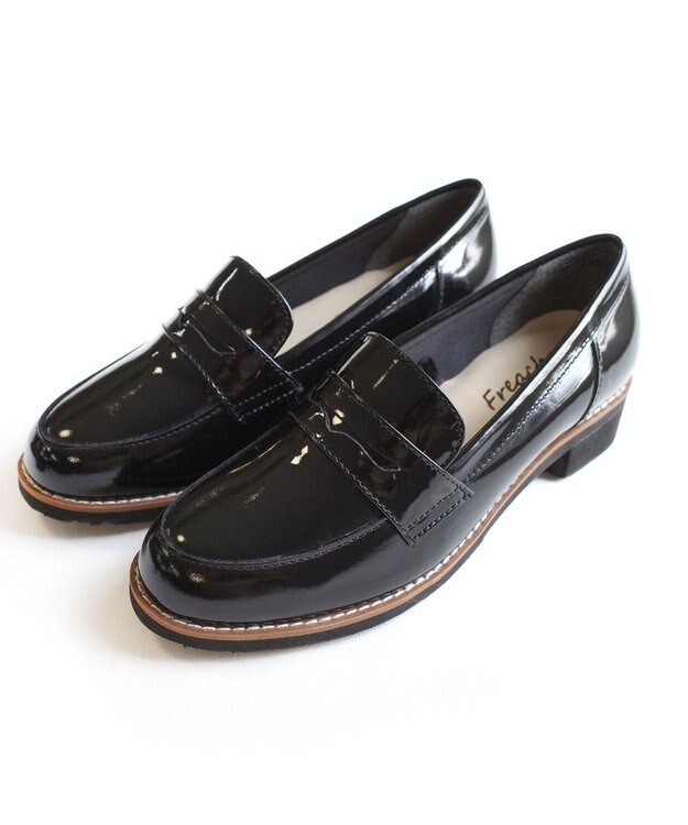 Pointer 本革軽量 定番ローファー ブラック(エナメル)