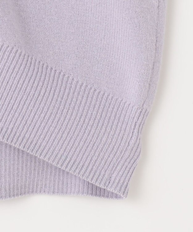 Feroux 【洗える】Vネック プルオーバー ニット ライラック系