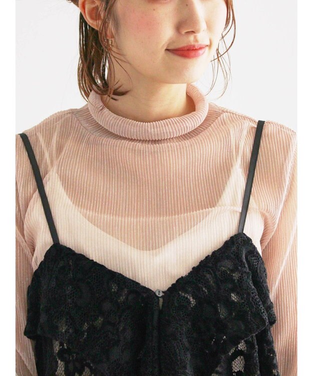 Te chichi ベロアレースキャミソール ブラック