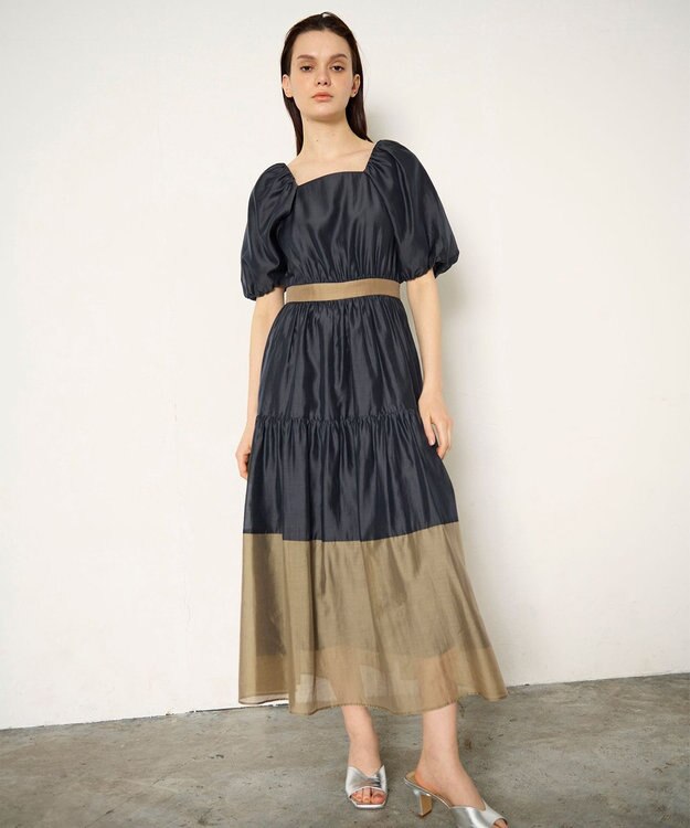 GRACE CONTINENTAL ボレロセットティアードワンピース グレー