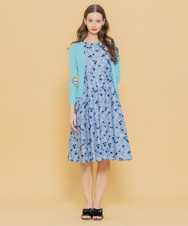 TOCCA 【洗える！】AJISAI カーディガン ターコイズブルー系