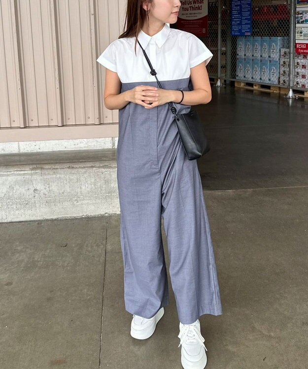 Green Parks シャツデザインロンパース Gray