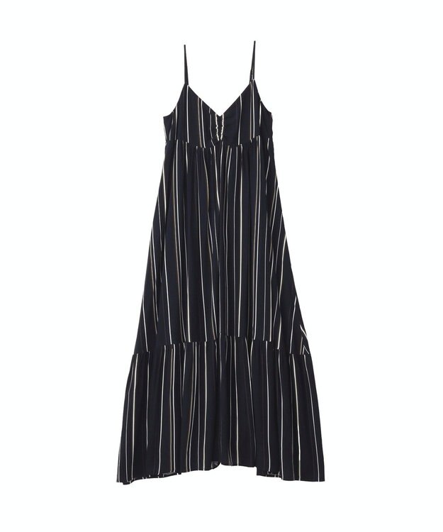 YECCA VECCA アートプリントキャミワンピース Stripe