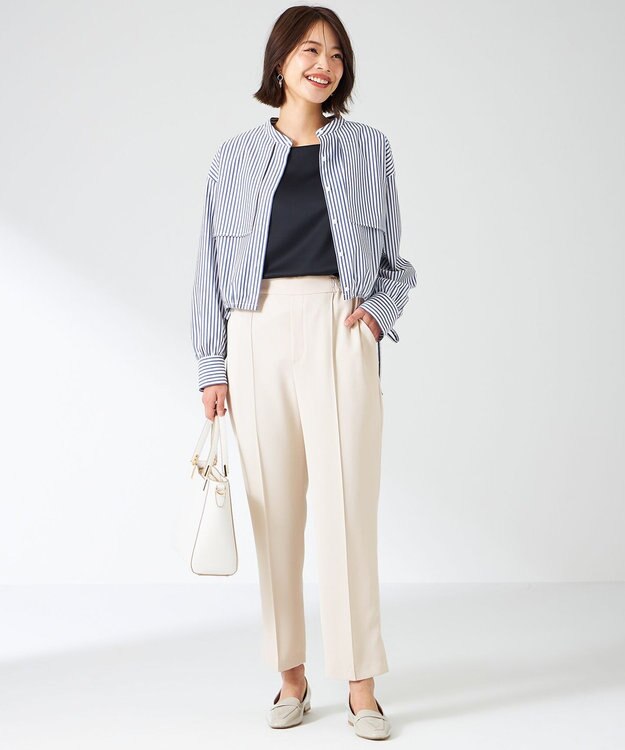 ANY SIS 【撥水・接触冷感・UVカット】コンフォートイージー テーパードパンツ アイボリー