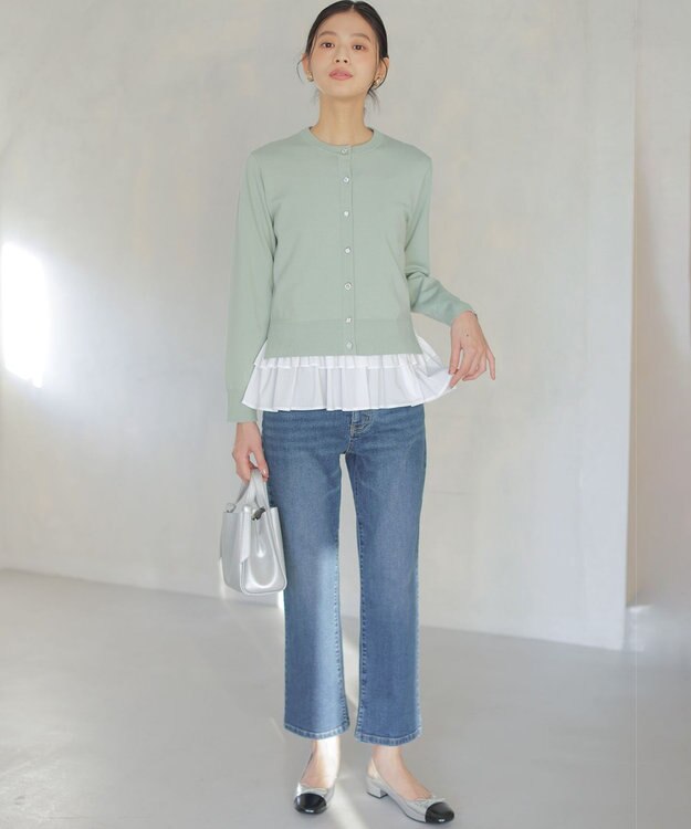 組曲 ミッドデニム パンツ ユーズドブルー系