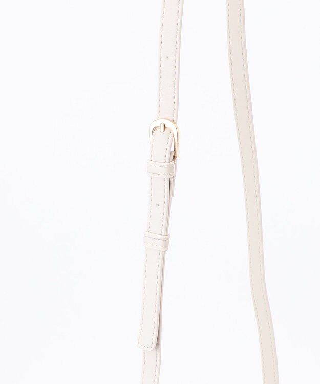 LA BAGAGERIE ランダムプリーツショルダーバッグ アイボリー