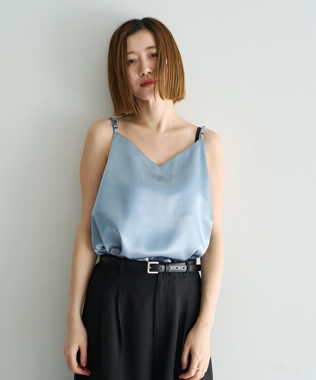 YECCA VECCA [2SET]キャミレイヤードレースシャツ Blue