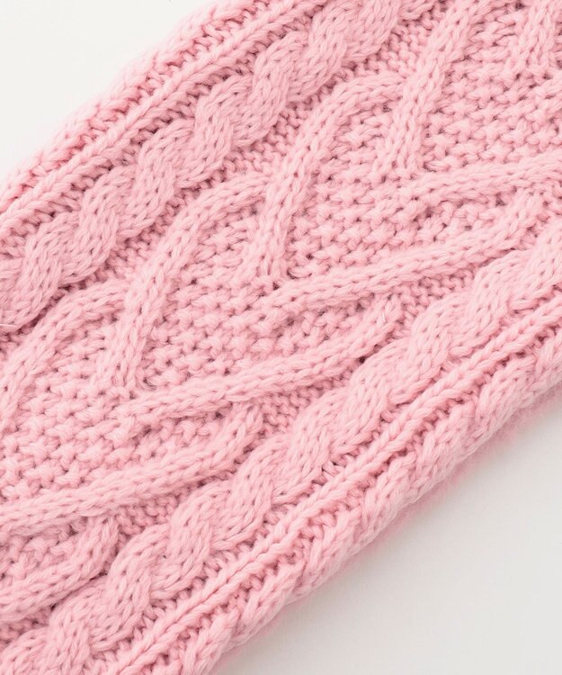 ANY KIDS ぽんぽんつきニットマフラー ピンク