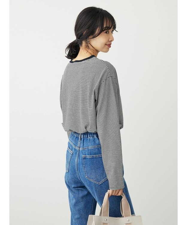 Green Parks ボーダープルオーバー Black