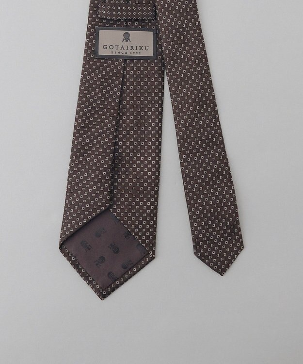 GOTAIRIKU GOTAIRIKU別注【日本製】シルク ネクタイ_小紋柄 ダークブラウン系8