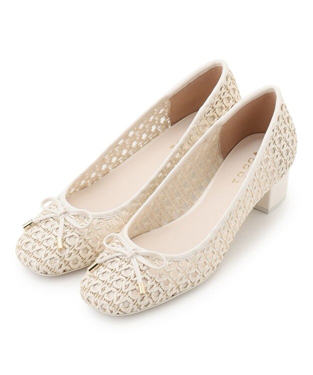 TOCCA CROCHET WITH RIBBON PUMPS パンプス アイボリー系