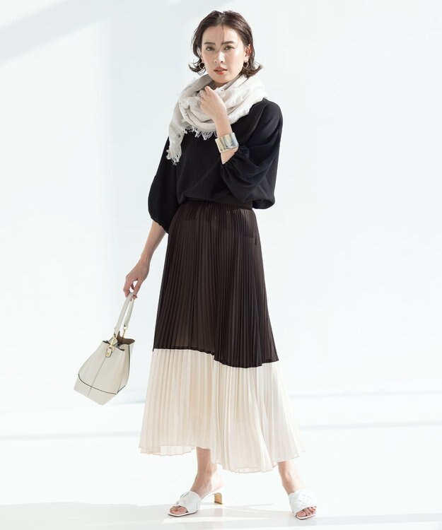 BEIGE， BOUIN / プリーツスカート Bista x Ecru