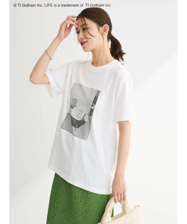 Green Parks ＬＩＦＥ　猫フォトＴシャツ White