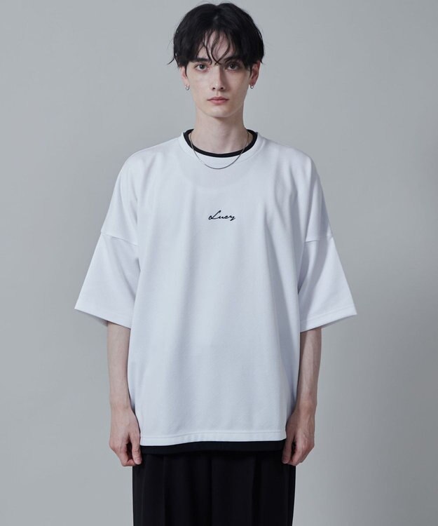 WEGO フクレジャガードフェイクレイヤードT（S） ホワイト