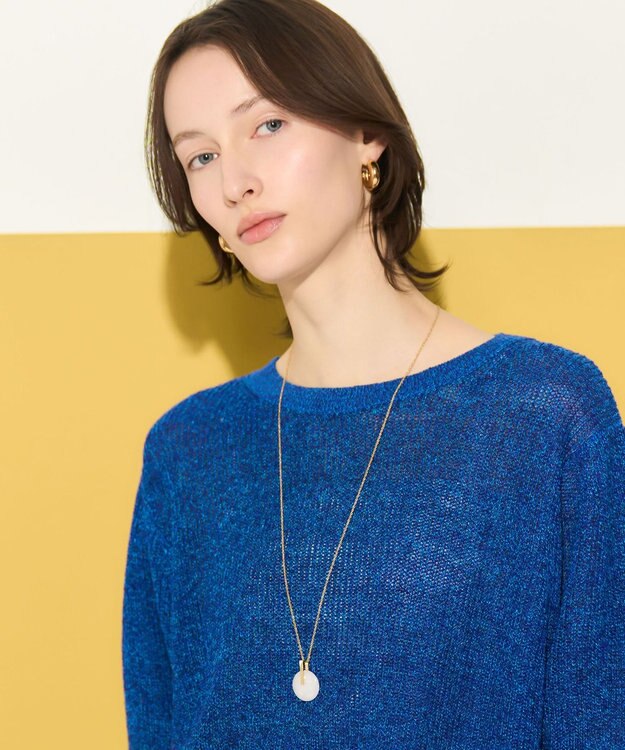 23区 【見上愛さん着用】ストーン ワントップ ネックレス アイボリー系