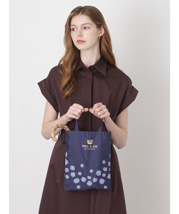 MOONBAT ポール & ジョー (PAUL & JOE　ACCESSOIRES) トート型吸水傘袋 ディープブルー