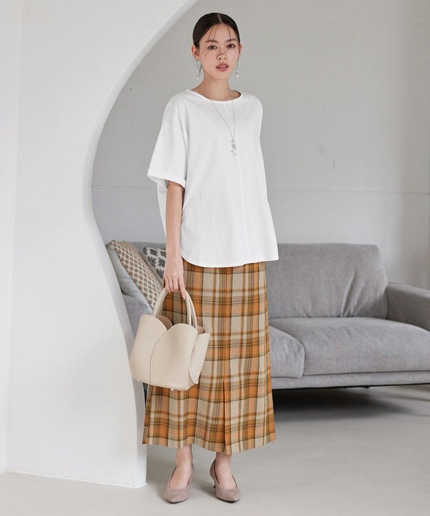 Tiaclasse 【接触冷感・UVカット・吸水速乾・洗える】バックシャンカットソープルオーバー オフホワイト