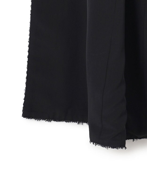 ICB ダイヤカットジャカードブラウス ブラック系