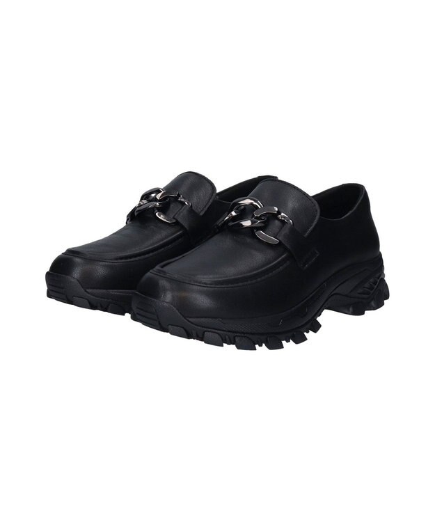 Bridget Birkin 【VINCULUM】防滑メタルチェーンローファー ブラック