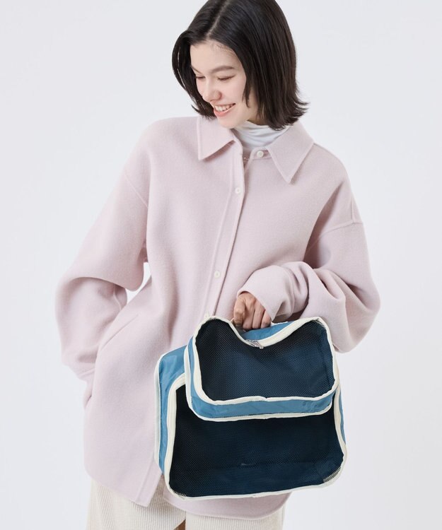LeSportsac PACKING POUCH SET/ブルーインディゴ/ベージュ ブルーインディゴ/ベージュ