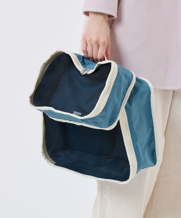 LeSportsac PACKING POUCH SET/ブルーインディゴ/ベージュ ブルーインディゴ/ベージュ