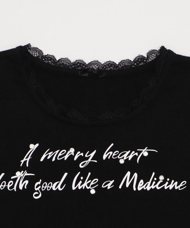 WEGO レースロゴスタッズT ブラック