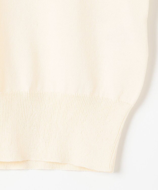 ANY SIS 【洗える】バイカラー ポロニット アイボリー