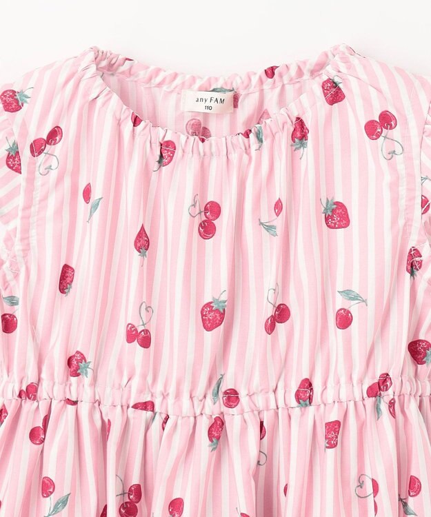 ANY KIDS 【WEB限定柄有】総柄 サマー ワンピース 【WEB限定】ピンク系イチゴ