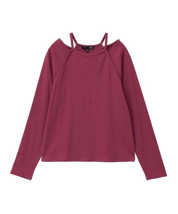 Green Parks ・ＳＵＧＡＲ　ＳＰＯＯＮ　レイヤードライクリブロンＴＥＥ Bordeaux