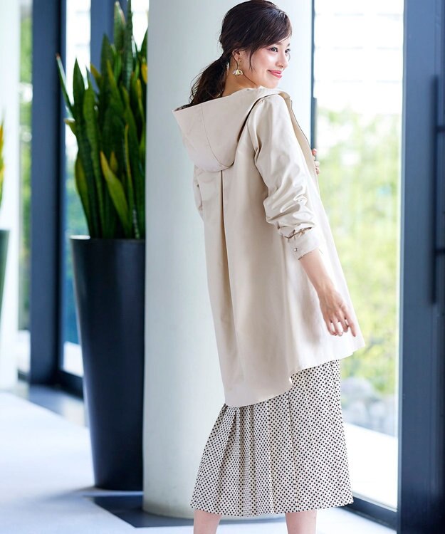 Tiaclasse 【洗える】ミドル丈マウンテンコート アイボリー