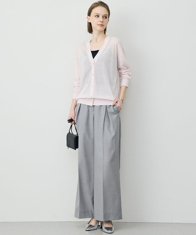 ICB L 【先行予約】ドライクールトロ クロスタックワイドパンツ ライトグレー