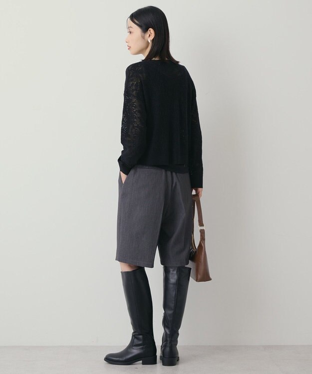 AMERICAN HOLIC レース編みニットプルオーバー Black