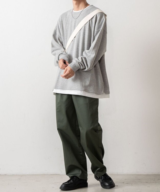 WEGO フェイクレイヤードプルオーバー グレー