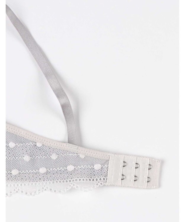 une nana cool 【リニューアル】 しなやかにフィット ポルカドットモールド 3/4カップブラ グレー