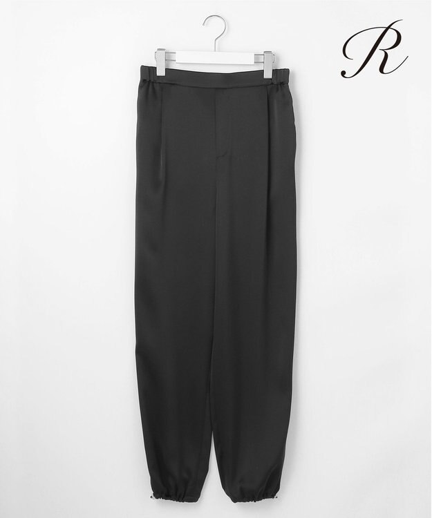 23区 S 【R(アール)】トリアセサテン ドロストパンツ ブラック系